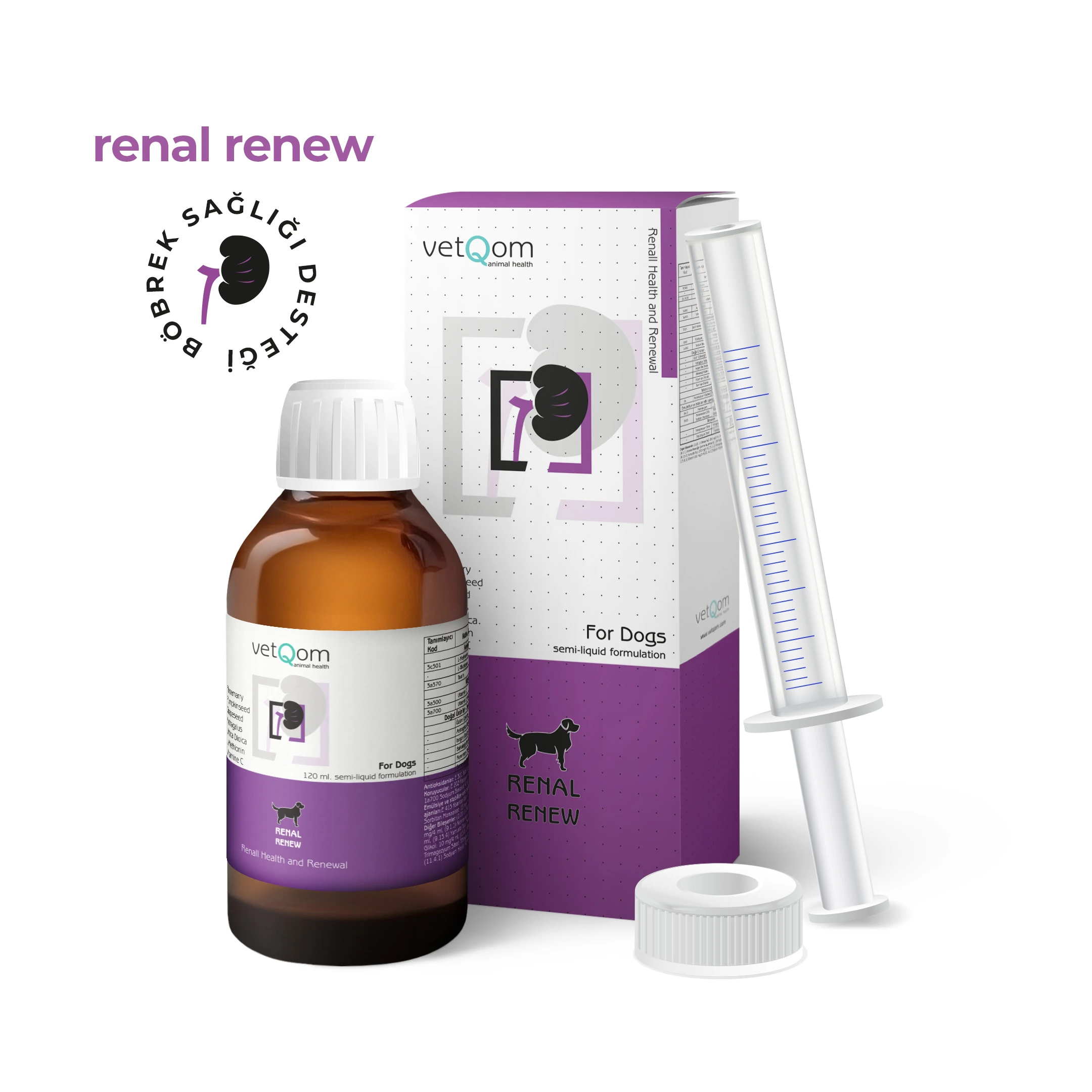 vetQom Köpek Renal Renew – Böbrek Sağlığı